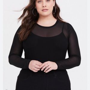 Mesh long sleeve top 🖤